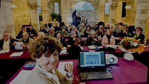 Françoise Bonardel et les participants de son séminaire sur le Graal