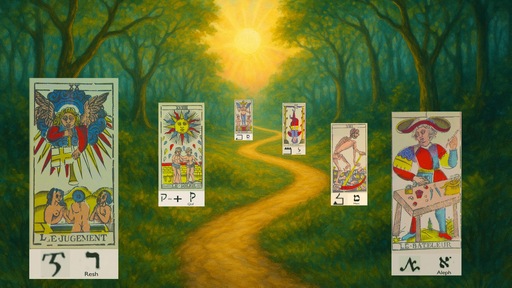 Le mystérieux tracé directeur des 22 arcanes majeurs du Tarot