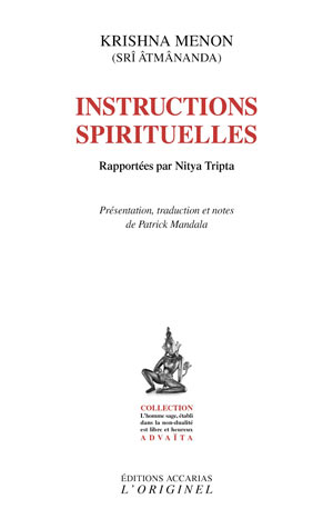Instructions spirituelles de Krishna Menon 