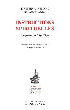 Instructions spirituelles de Krishna Menon  